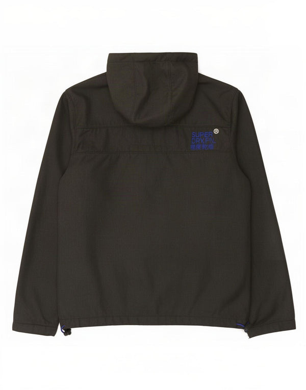 Superdry Windcheater grafisk vindjakke med hætte til mænd UK 42 XL Grå