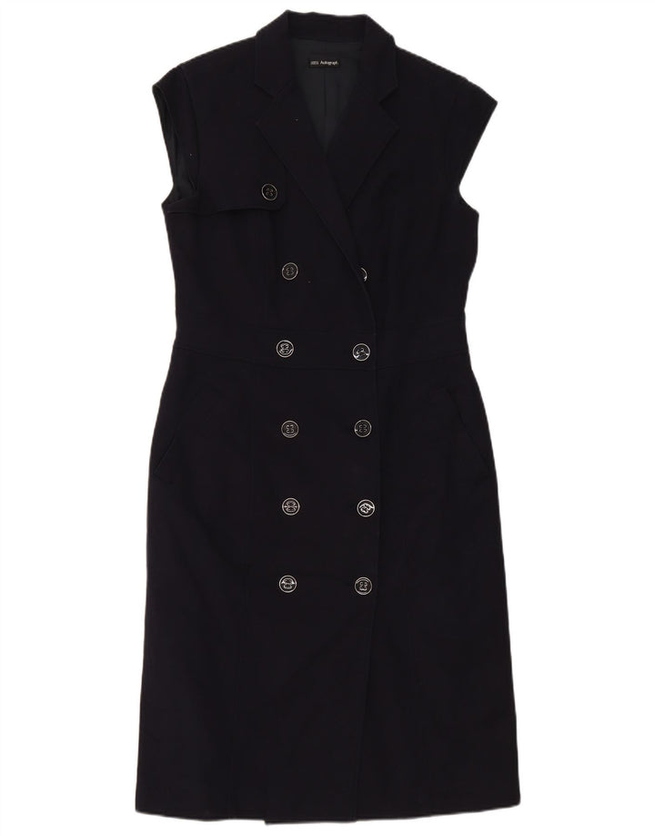 Marks & Spencer Womens Autograph Sheath Dress UK 12 Medium Navy Blue