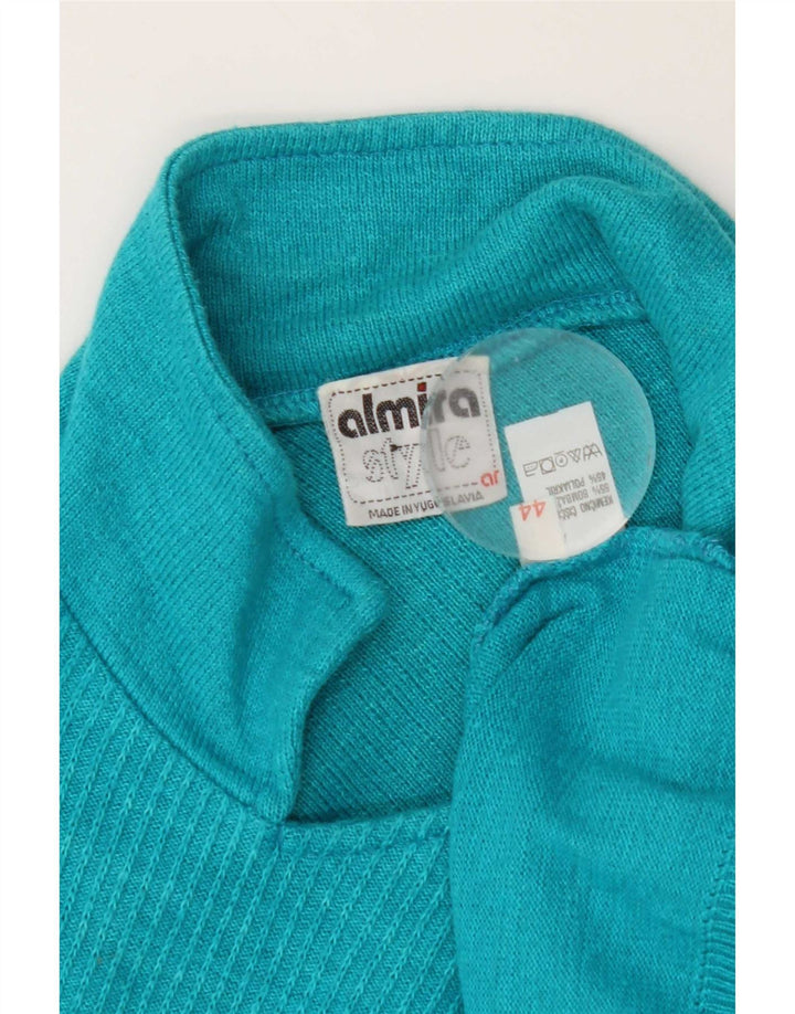Almira Dame Kortærmet Polo Neck Jumper Sweater IT 44 Medium Blue