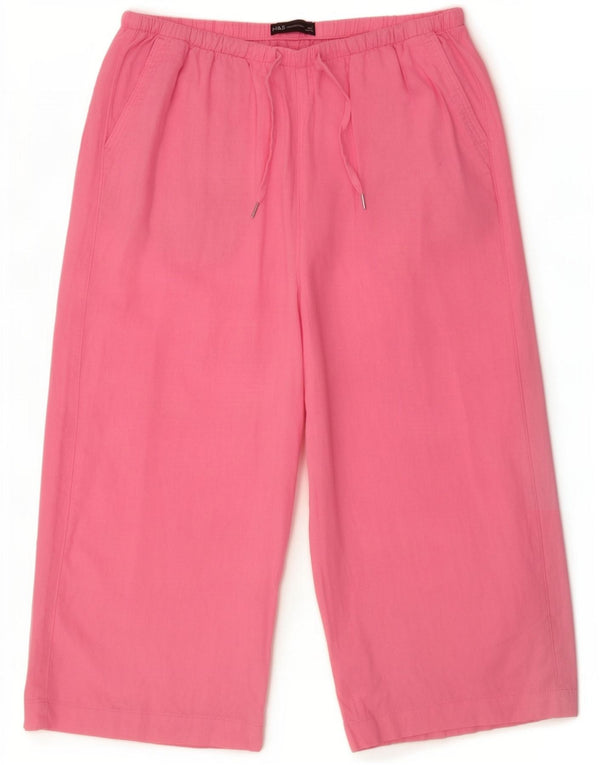 Marks & Spencer Dame Capri Bukser med brede ben UK 16 Large W34 L20 Pink