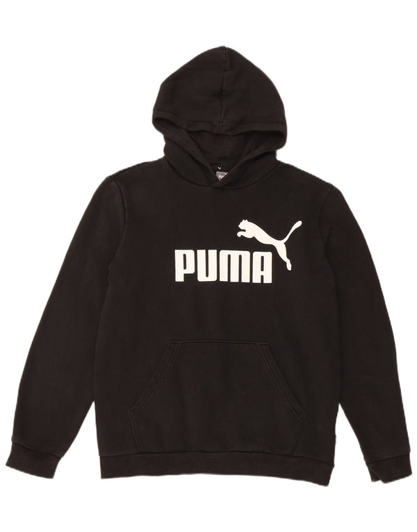Puma drenge grafisk hættetrøje 13-14 år sort bomuld