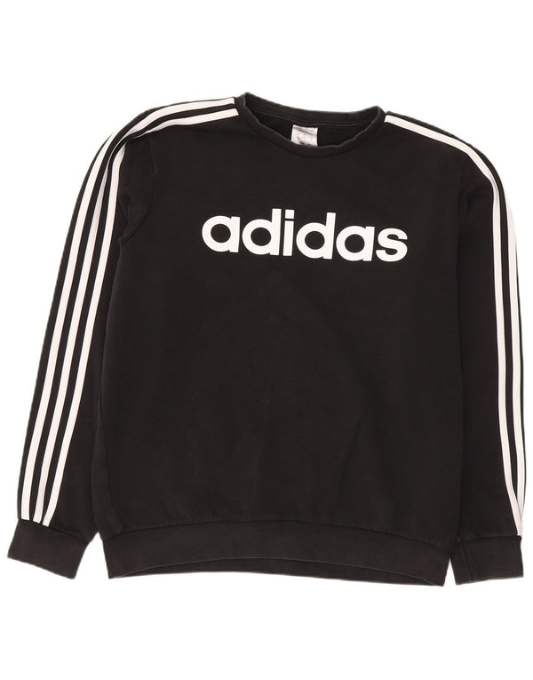 Adidas grafisk sweatshirt til mænd, stor sort bomuld