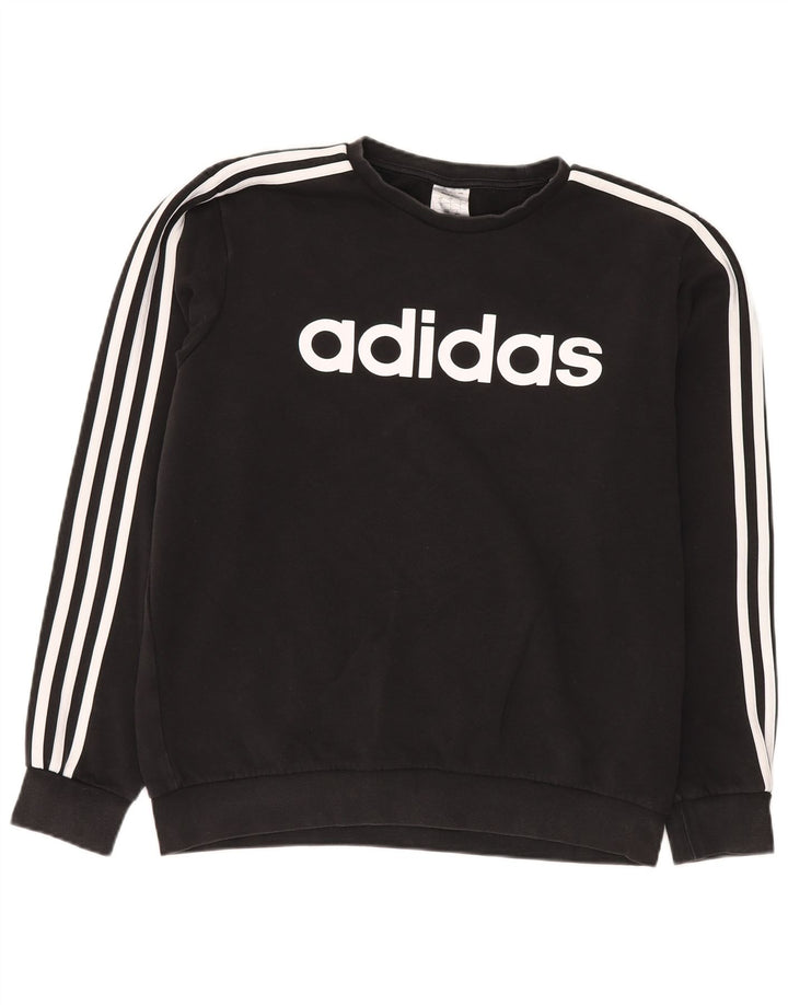 Adidas grafisk sweatshirt til mænd, stor sort bomuld