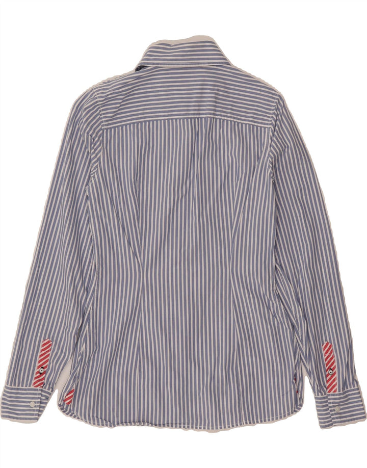 TOMMY HILFIGER Womens Shirt US 6 Medium Blue Pinstripe Cotton Vintage Tommy Hilfiger and Second-Hand Tommy Hilfiger from Messina Hembry 