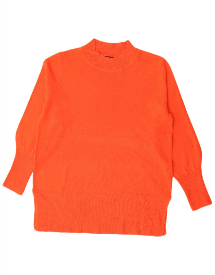 Marks & Spencer Dame Turtle Neck Jumper Sweater UK 16 Large Orange