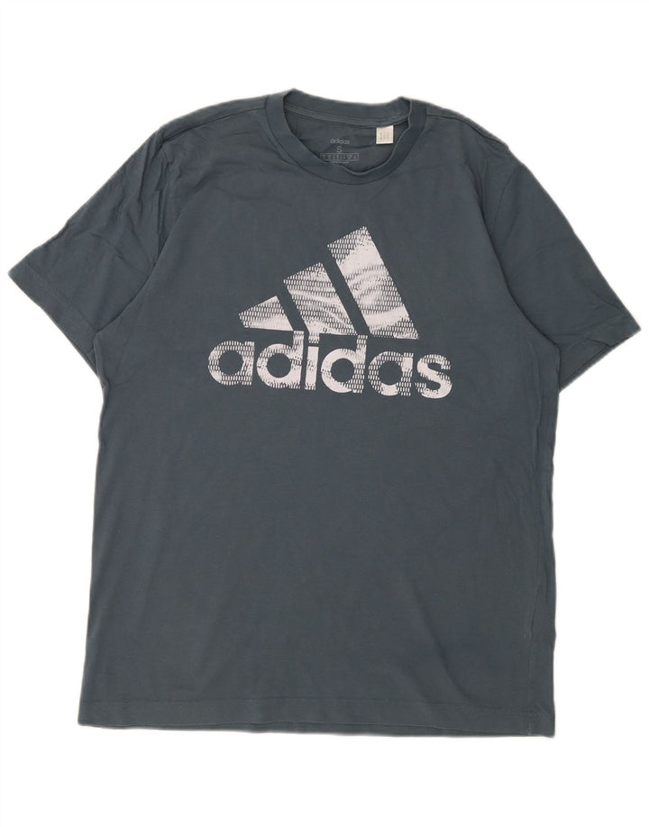 Adidas Grafisk T-shirt top til mænd, lille blå bomuld