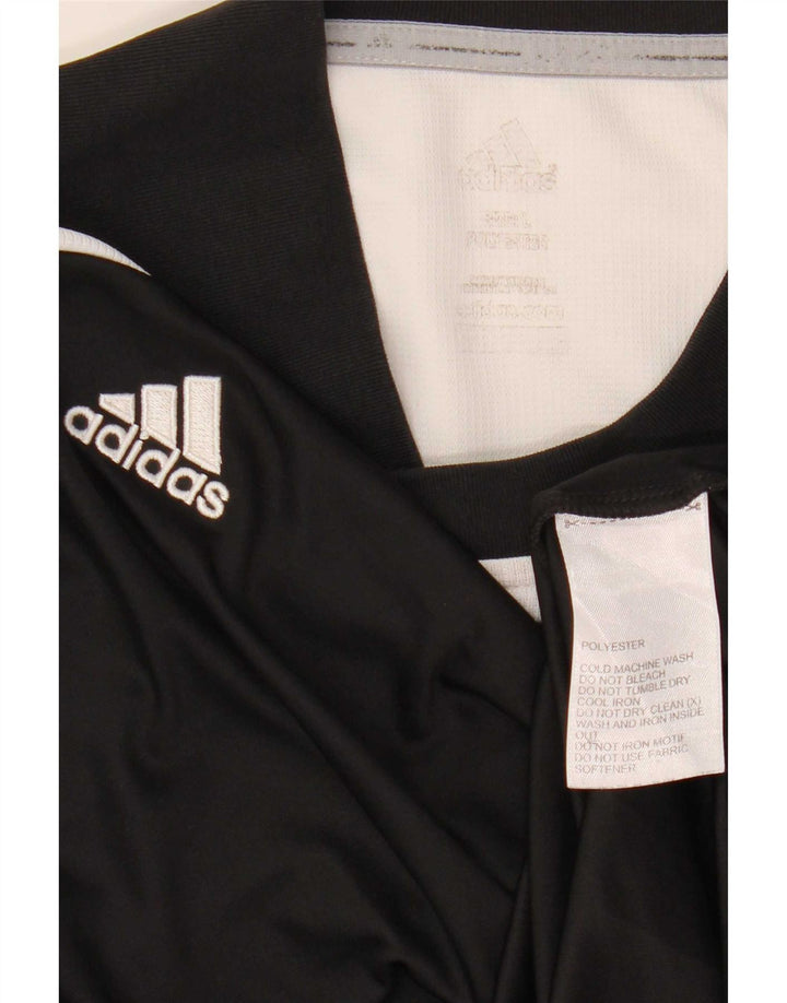Adidas Herre T-Shirt Top Stor Sort Colourblock Polyester