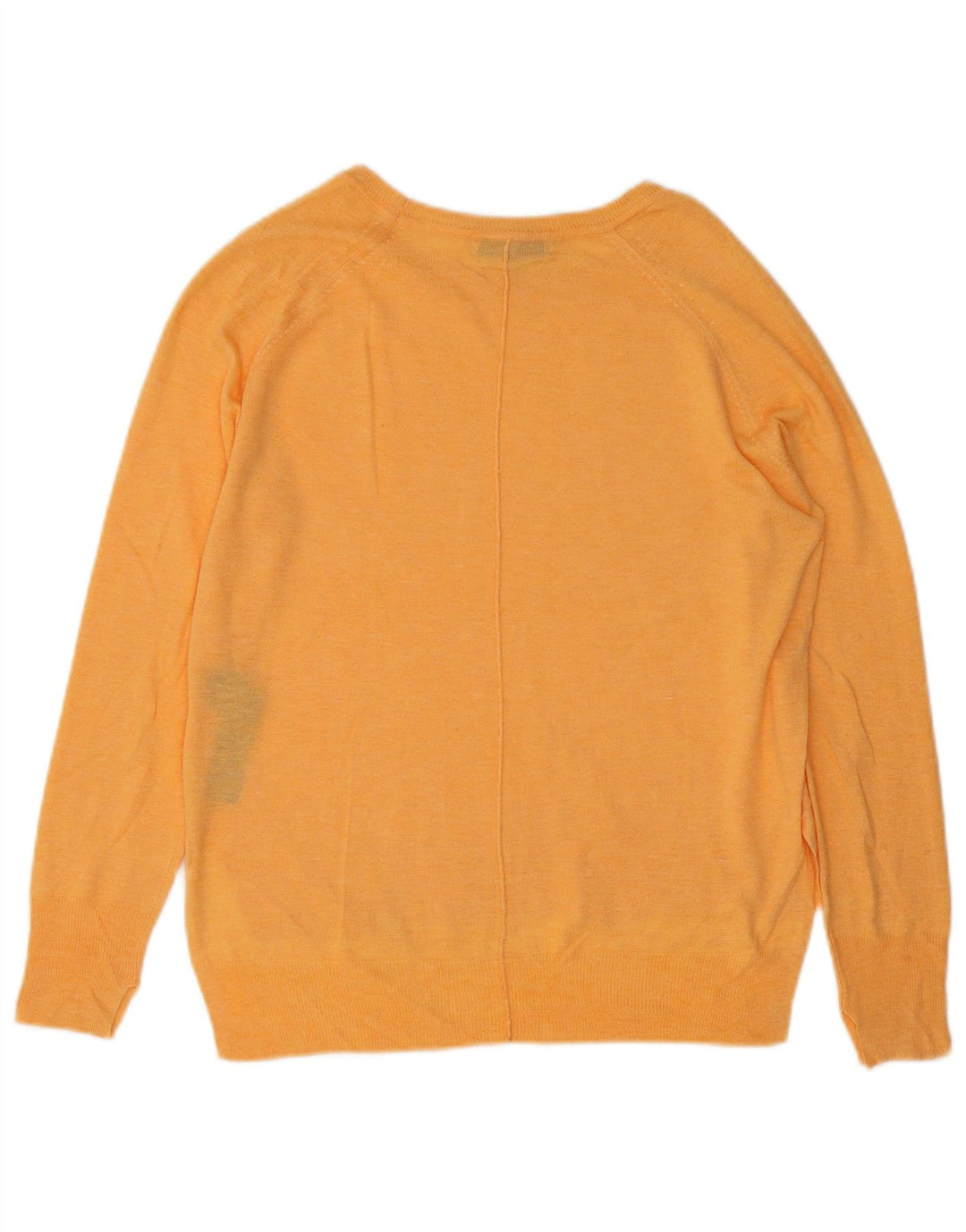 Zara Dame Oversized Boat Neck Jumper Sweater UK 10 Small Orange Viscose