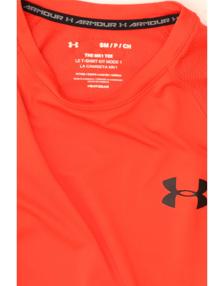 Under Armour Herre Heat Gear T-Shirt Top Lille Rød