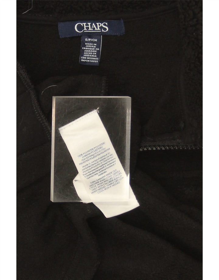 CHAPS Womens Fleece Gilet UK 10 Small Black Polyester Vintage Chaps and Second-Hand Chaps from Messina Hembry 