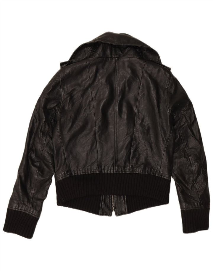 ZEN Dame Læderjakke IT 46 Stor Sort Læder