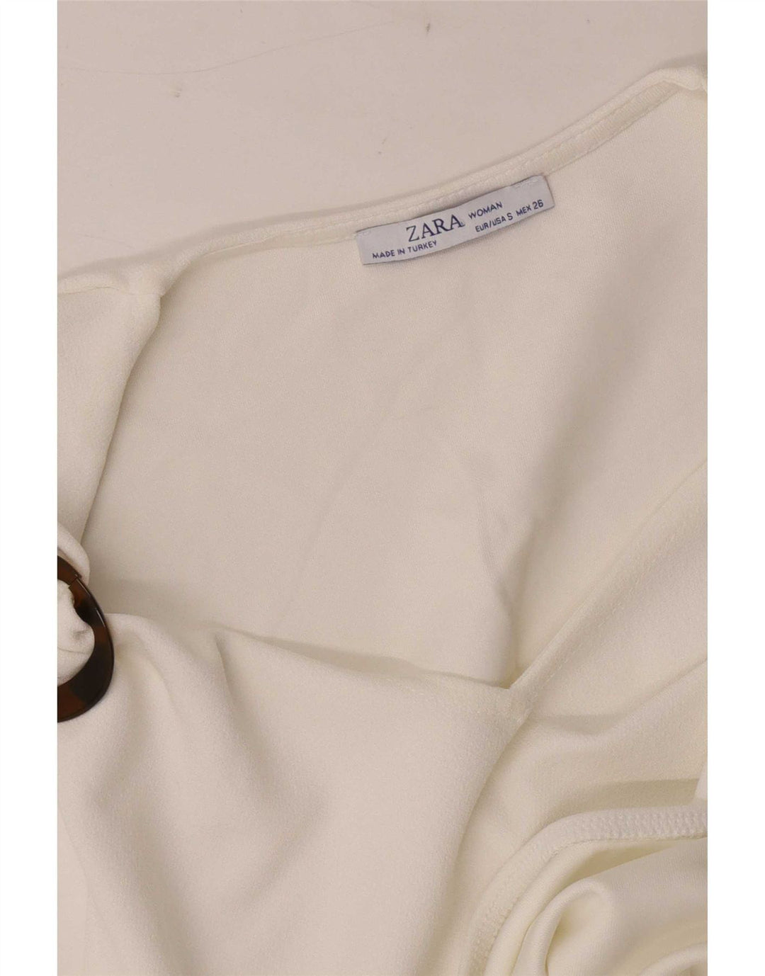 Zara Dame Ærmeløs Bodysuit UK 8 Small White