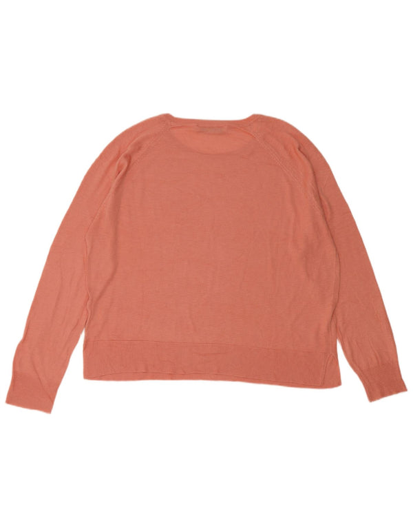 Zara Dame Boat Neck Jumper Sweater UK 16 Large Pink
