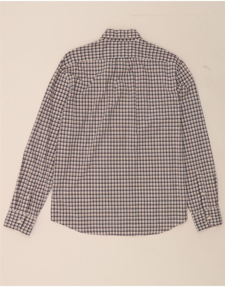 J. CREW Mens Slim Fit Shirt Medium Navy Blue Check Cotton Vintage J. Crew and Second-Hand J. Crew from Messina Hembry 