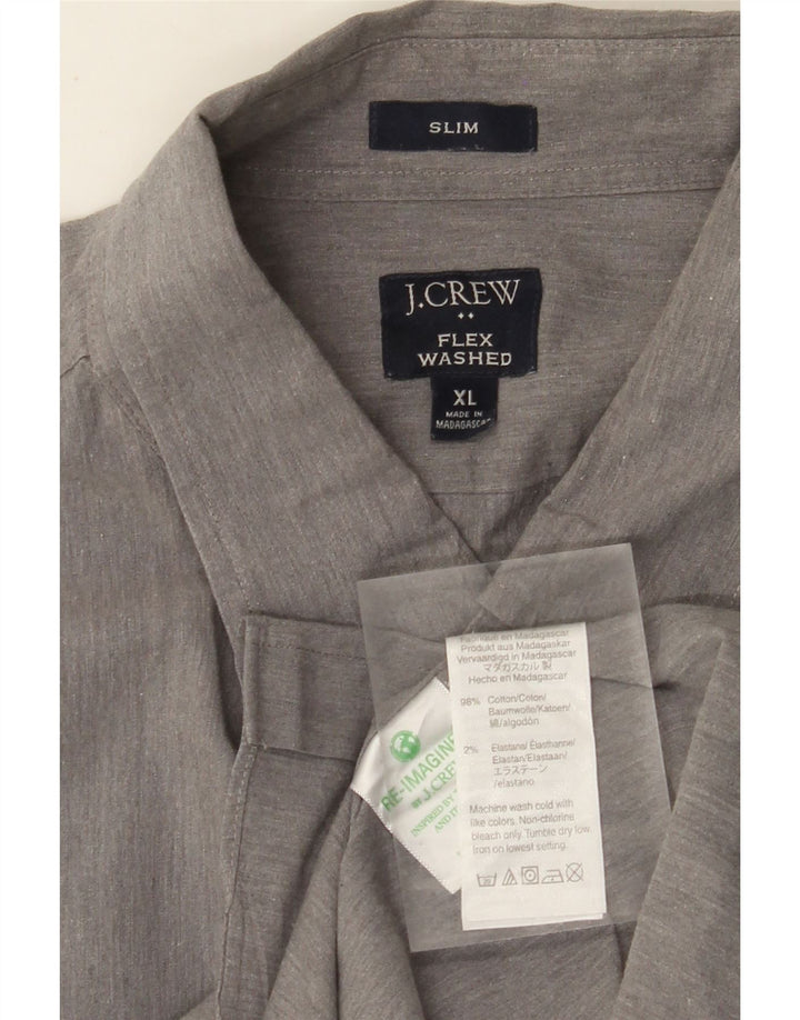 J. CREW Herre Slim Shirt XL Grå Bomuld