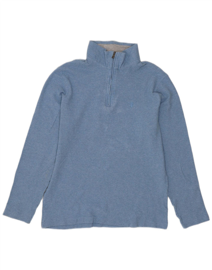 IZOD Sweatshirt med lynlås til kvinder UK 14 Medium Blue