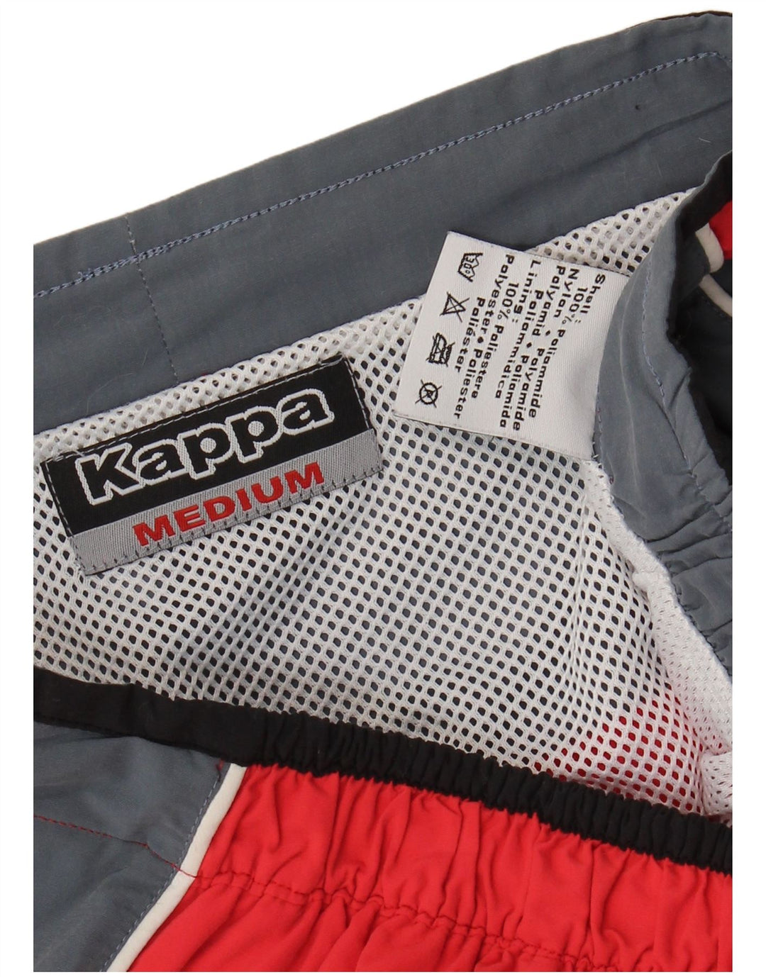 Kappa Herre grafiske svømmeshorts Medium Rød Colourblock Polyamid