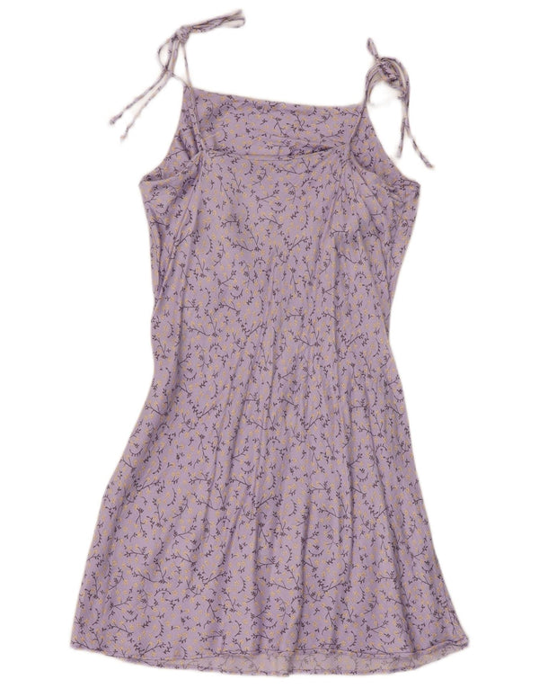 Zara Dame Sundress UK 12 Medium Purple Floral