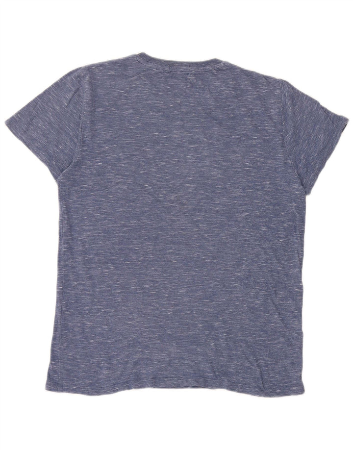 Superdry T-shirt til mænd, medium blå flækket