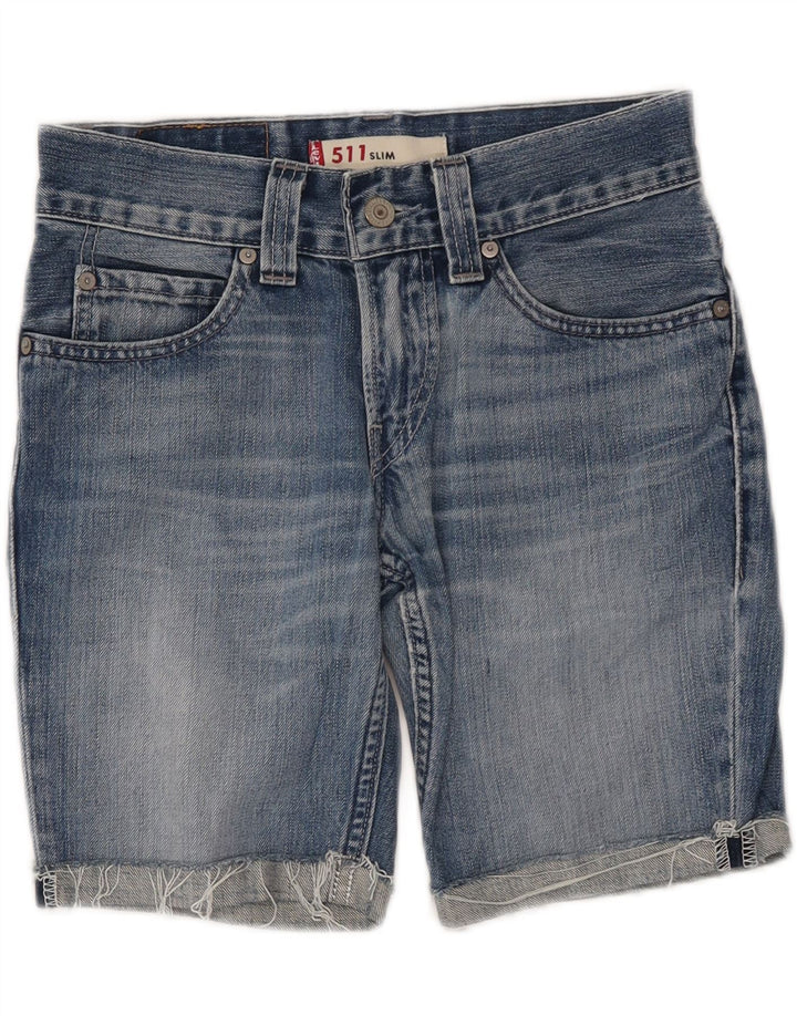 LEVI'S Womens 511 Slim Denim Shorts W29 Medium Blue Cotton