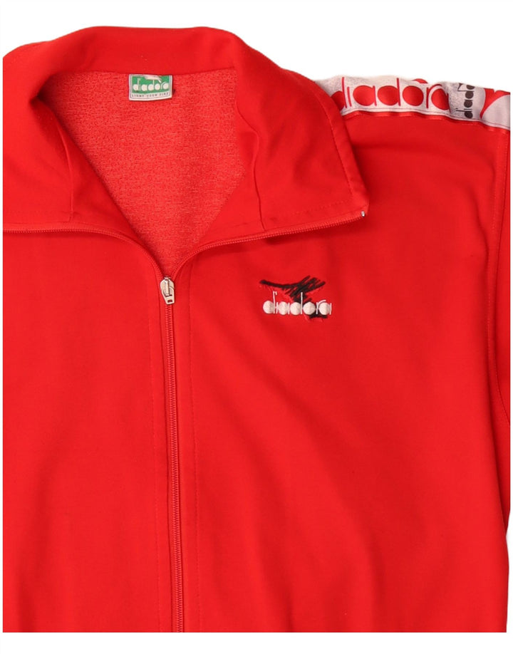 Diadora Herre grafisk træningsdragt Topjakke Lille Rød Colourblock Polyester