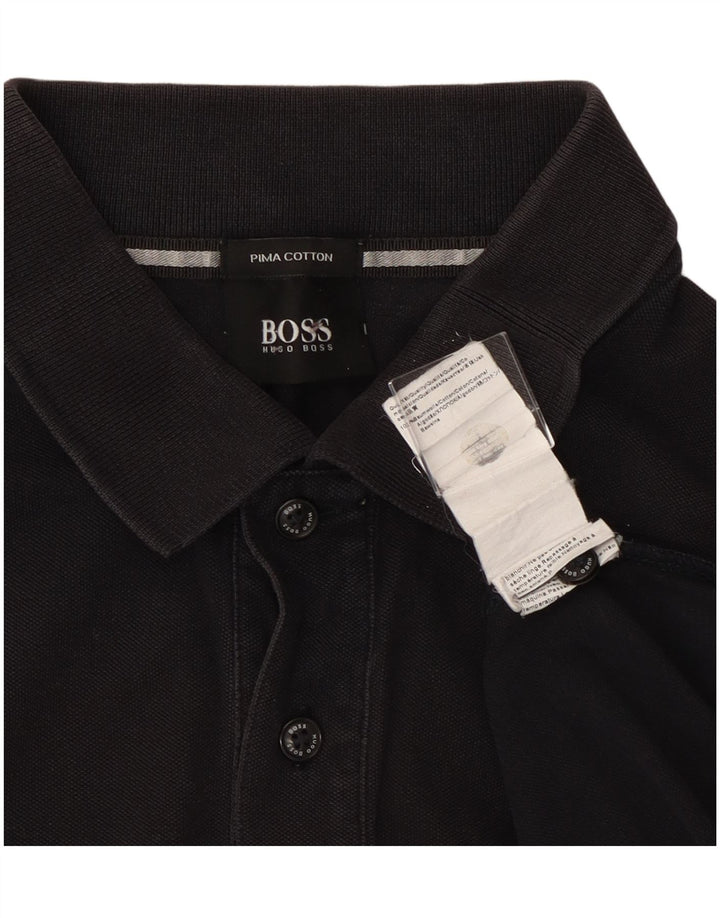 Hugo Boss Poloshirt til mænd Medium Sort Bomuld