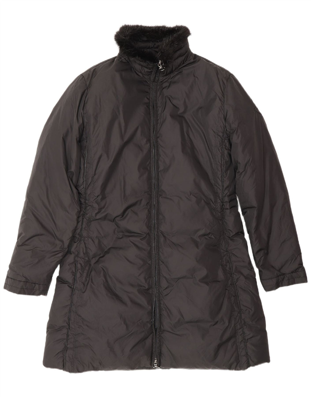 MONCLER Dame Polstret Frakke Størrelse 5 2XL Sort Polyester Vinter