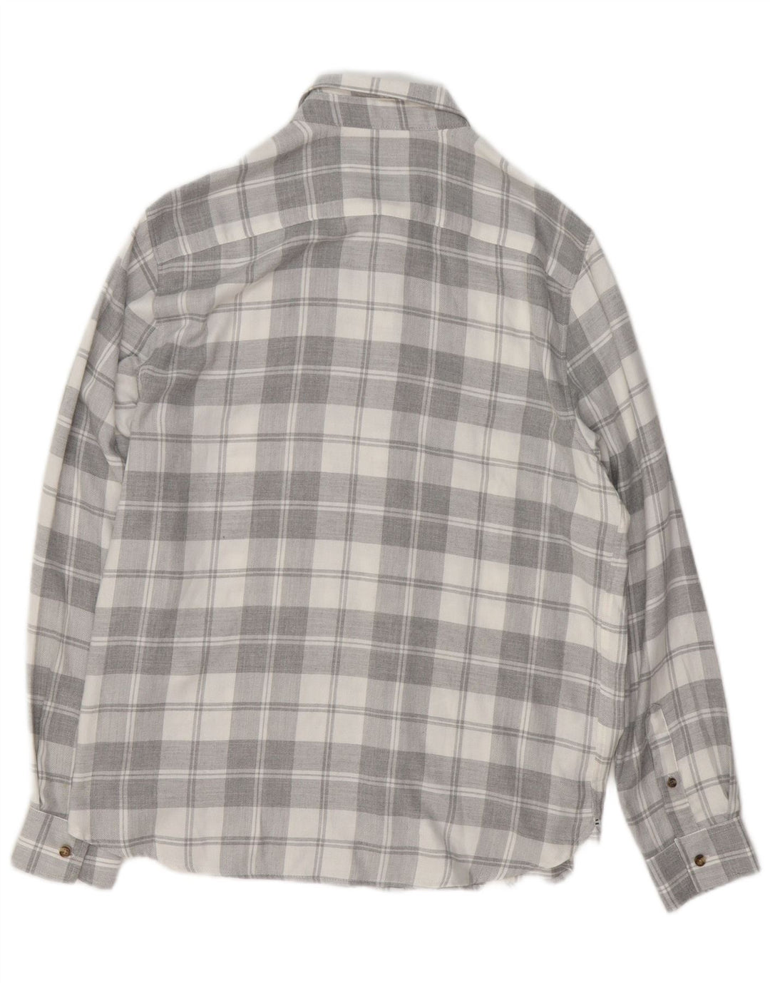TED BAKER Herre Regular Fit flannelskjorte str. 4 Large Grå ternet viskose