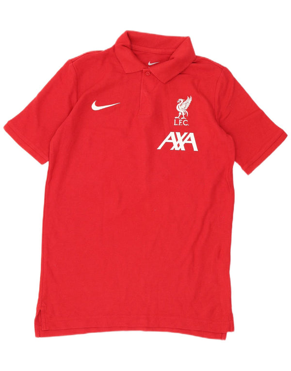 Nike Boys Liverpool Grafisk Polo Shirt 12-13 År Stor Rød Bomuld