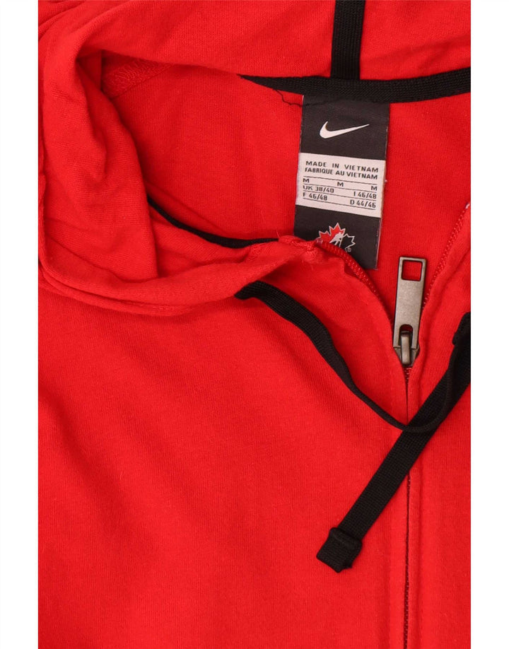Nike Herre Canada grafisk hættetrøje med lynlås, medium rød bomuld