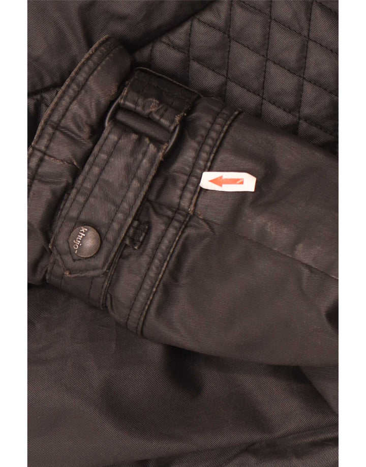 KHUJO Trench Coat til kvinder UK 18 XL Sort Polyester
