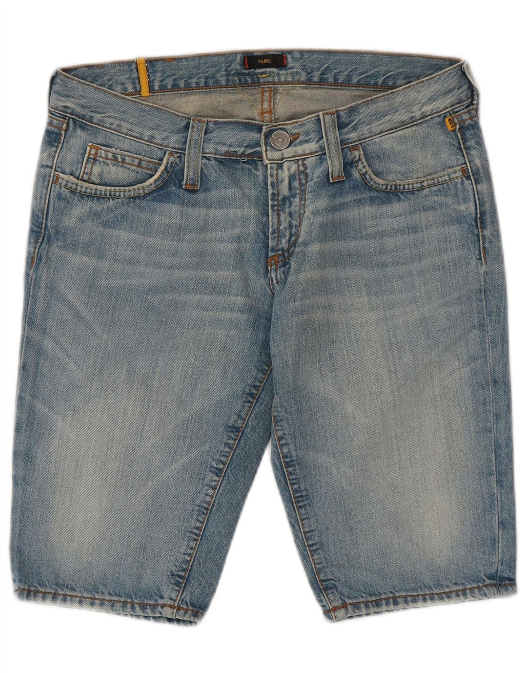 MELTIN' POT Womens Denim Shorts W27 Small Blue Cotton Vintage Meltin' Pot and Second-Hand Meltin' Pot from Messina Hembry 