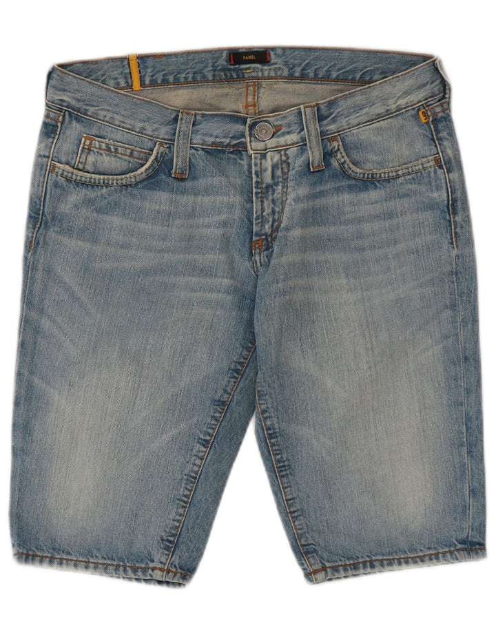 MELTIN' POT Womens Denim Shorts W27 Small Blue Cotton Vintage Meltin' Pot and Second-Hand Meltin' Pot from Messina Hembry 