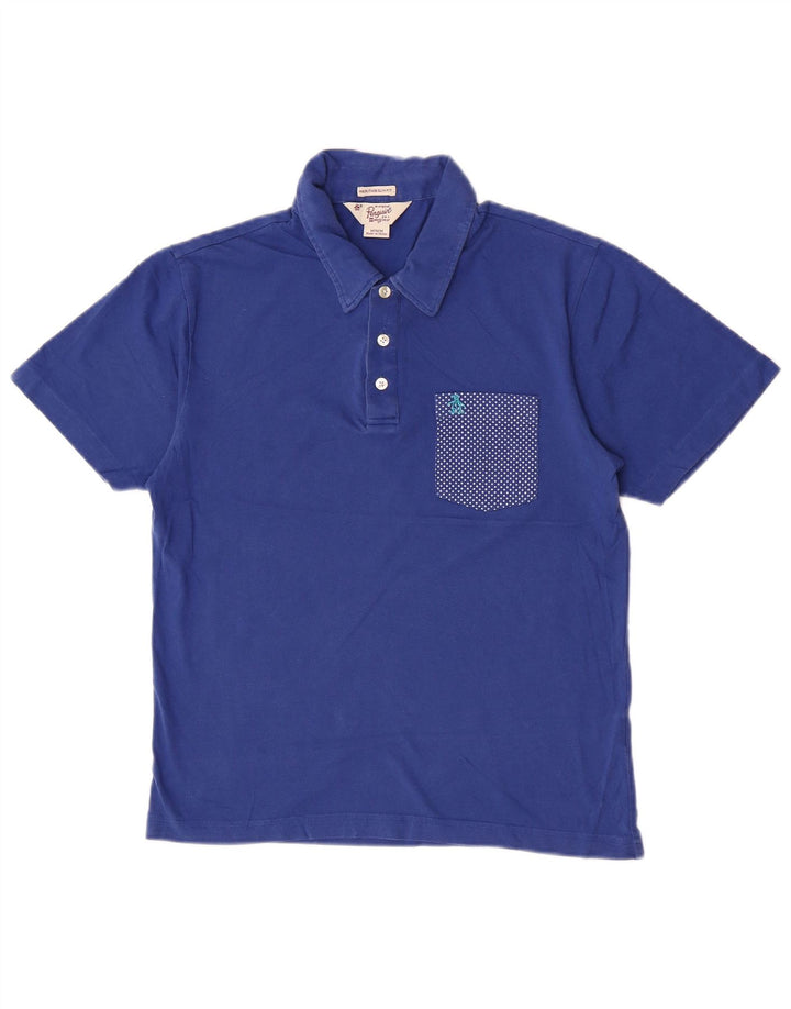 Penguin Heritage Heritage Slim Fit Polo Shirt Medium Blue Plettet Bomuld