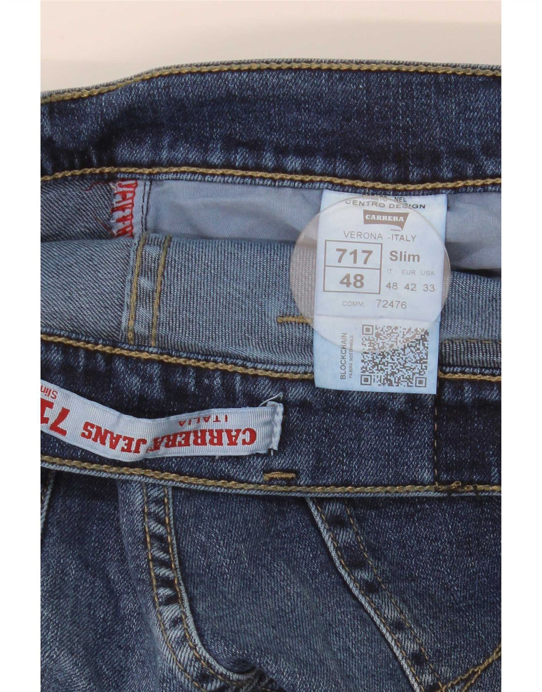 Carrera Herre 717 Slim Jeans IT 48 Medium W33 L32 Blå Bomuld