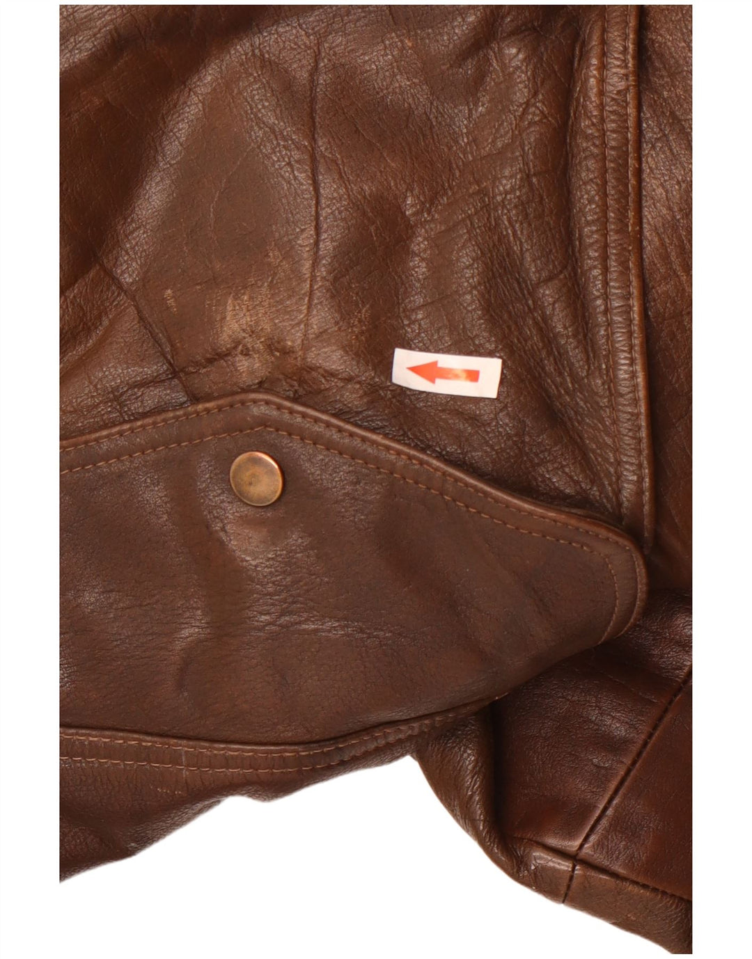 Paviano Herre Loose Fit Læderjakke UK 36 Lille brunt læder