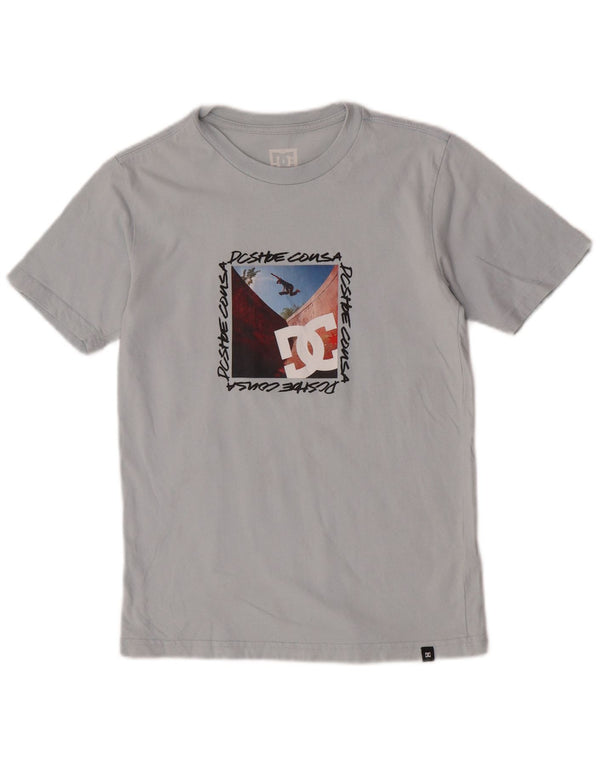DC Boys Grafisk T-Shirt Top 13-14 År Stor Grå Bomuld