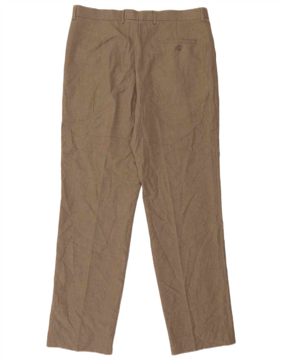 Marks & Spencer Herre Pegged Suit Bukser W36 L33 Beige Polyester