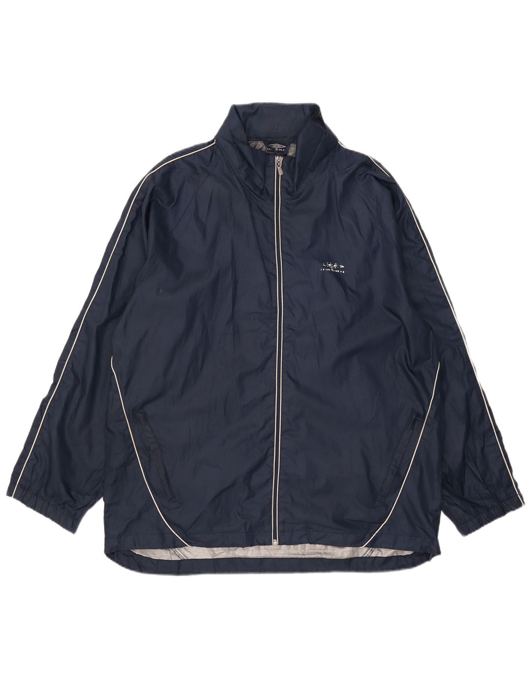 Umbro Herre Grafisk Regnjakke med Hætte UK 40 Large Navy Blue Polyester