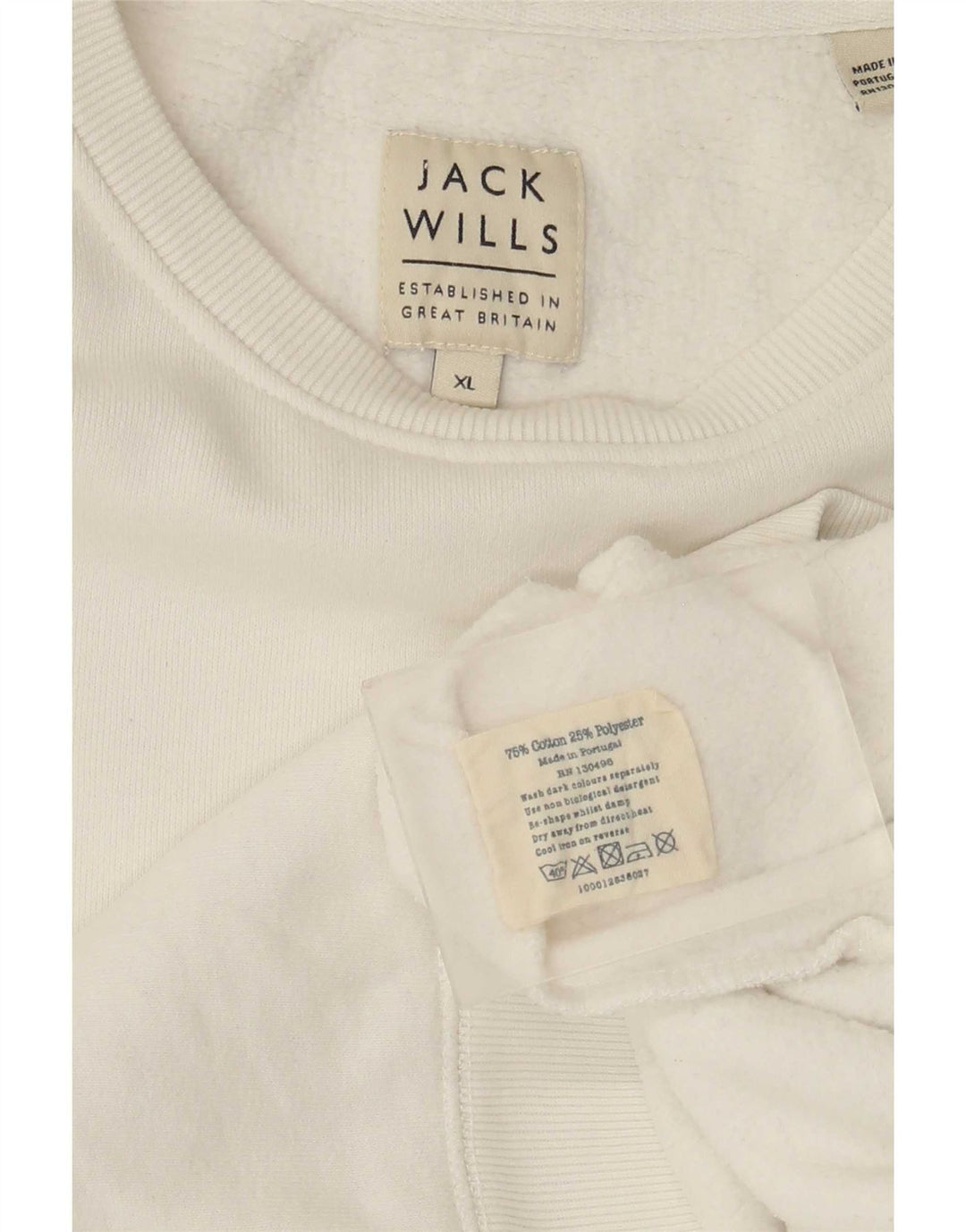 Jack Wills Herre Sweatshirt Jumper XL Hvid Bomuld