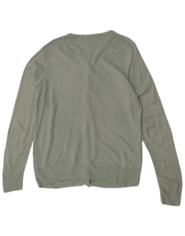 Marks & Spencer Dame Cardigan Sweater UK 16 Large Green Argyle/Diamond