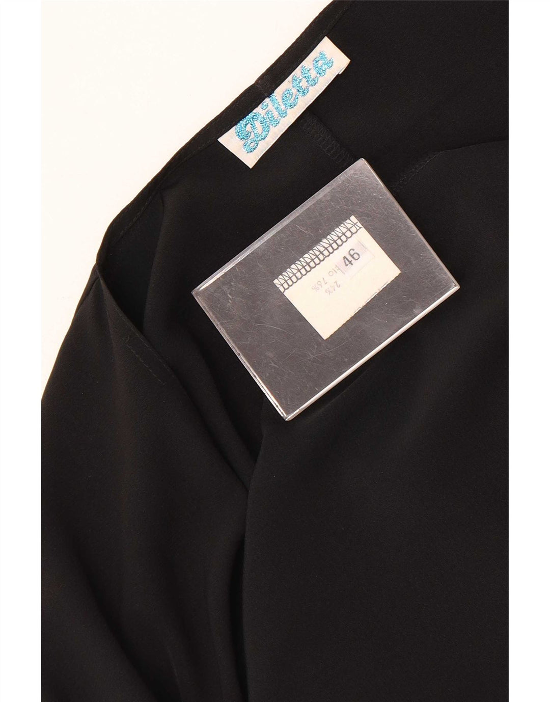 Vintage Dame Relaxed Fit Cardigan Top IT 46 Large Black Acetate
