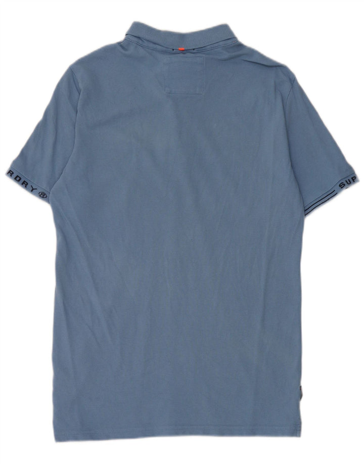 Superdry grafisk poloshirt til mænd mellemblå bomuld