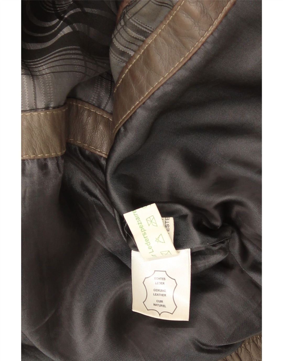 Vintage Herre Læderjakke IT 46 Lille Brun