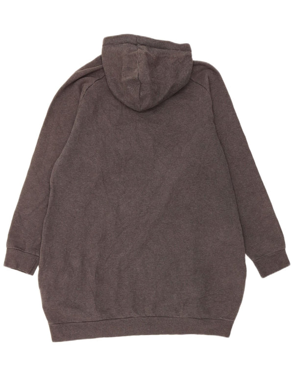 Puma Longline Graphic Hoodie Jumper UK 14 Medium Grey Bomuld
