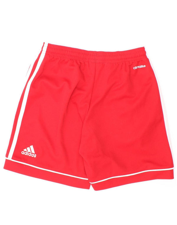 Adidas Boys Climalite Sportshorts 9-10 År Rød Polyester