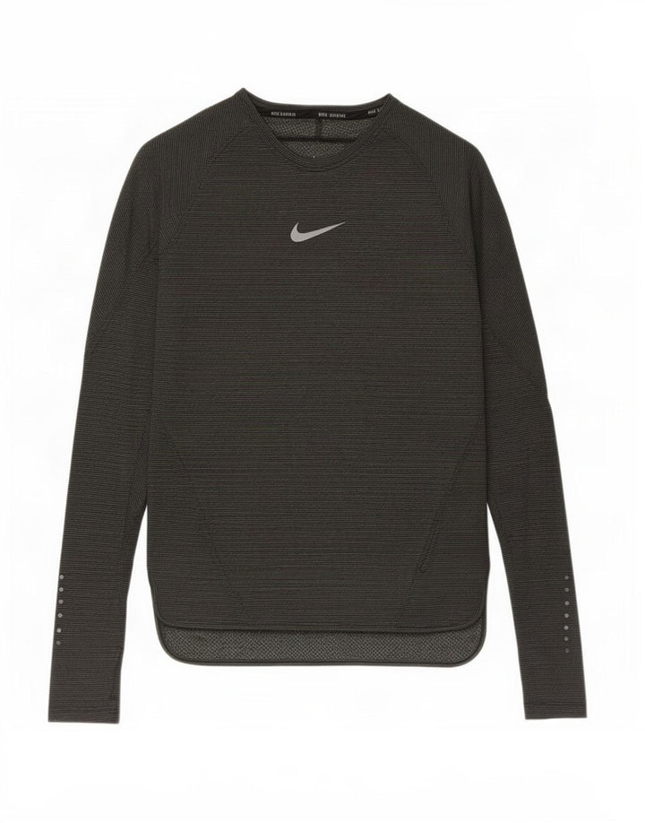 Nike Herre Top Langærmet Lille Khaki Stribet Polyester