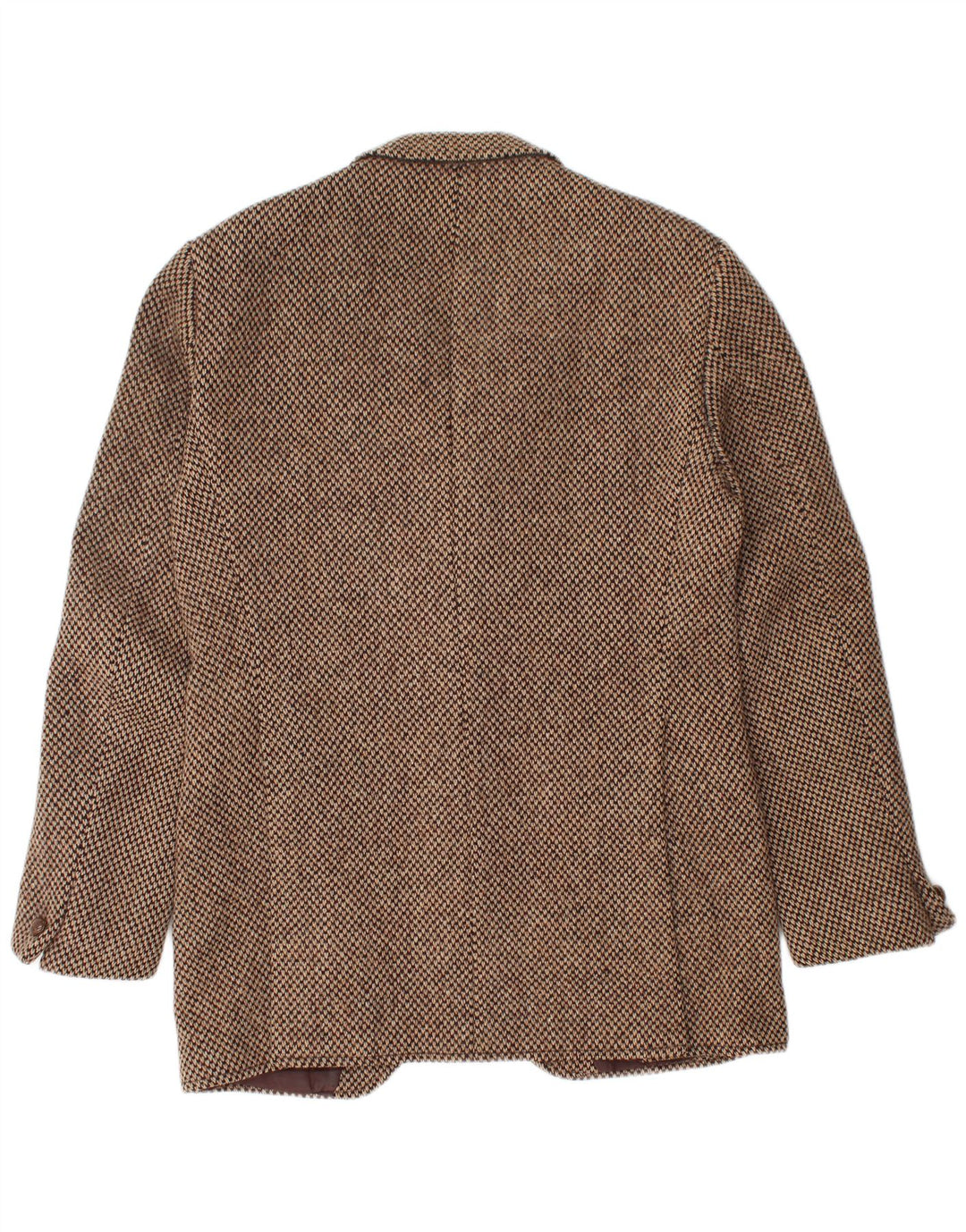 HARRIS TWEED Herre 3-knaps blazerjakke UK 38 Medium Brown New Wool