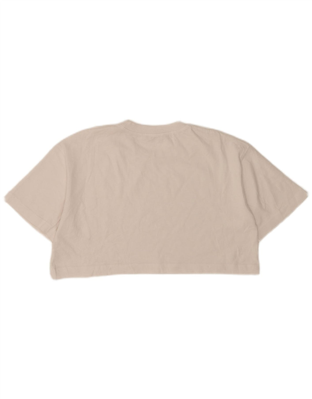 Zara Womens Crop Oversized T-Shirt Top UK 10 Small White Bomuld