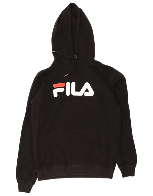 Fila Herre grafisk hættetrøje lille sort bomuld